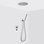 Metro 2 Way Thermostatic Complete Shower Set - Ceiling Mount - 16" Brass/Brushed Nickel