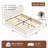  Beige Boucle Bed Frame with Upholstered Headboard, Soft Low Profile Sturdy Platform Bed with Rounded Corners Design, Heavy Duty, Wooden Slats, Noise Free, No Box Spring Needed, Queen Size-1033394306-1033394305