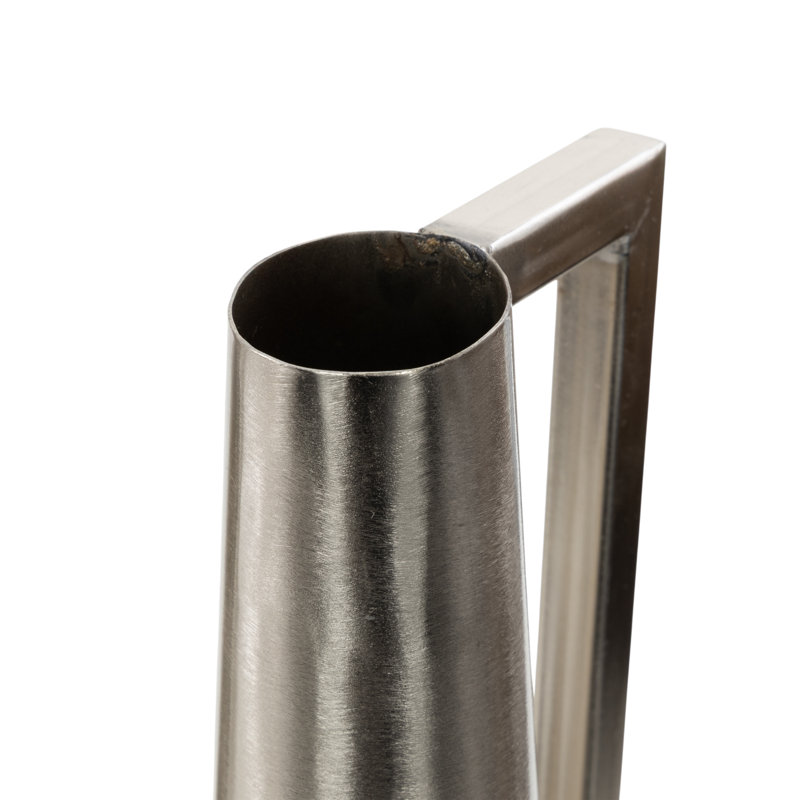 Fratar Iron Floor Vase, Silver