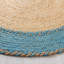 Tapis bleu / brun en jute et coton tissés à la main Trogdon-11924419