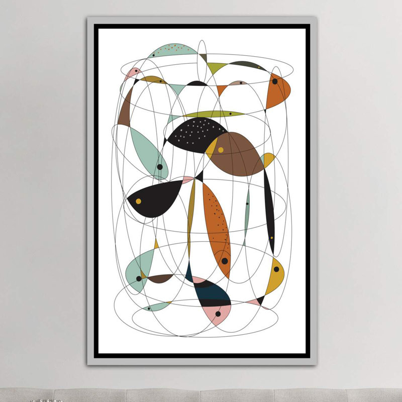 « fishing net » par flatowl-impression sur image, H 60 po x l 40po x P 1,5 po, Toile avec cadre argenté