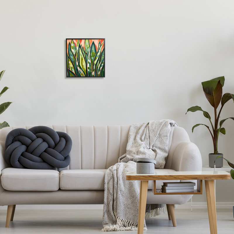 Stupell Industries, feuilles tropicales abstraites encadrées, art de la giclée par Ziwei Li, Giclée encadrée noir minuit