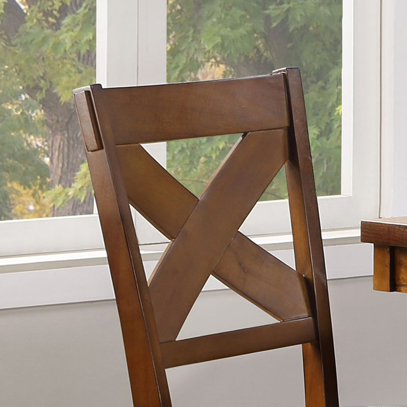 Chaise d'appoint avec dossier en forme de X (ensemble de 2)