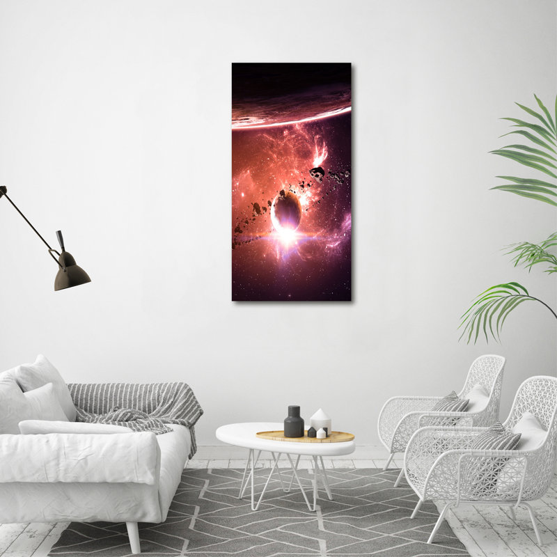 Galaxy 1 Piece Wrapped Canvas Wall Art