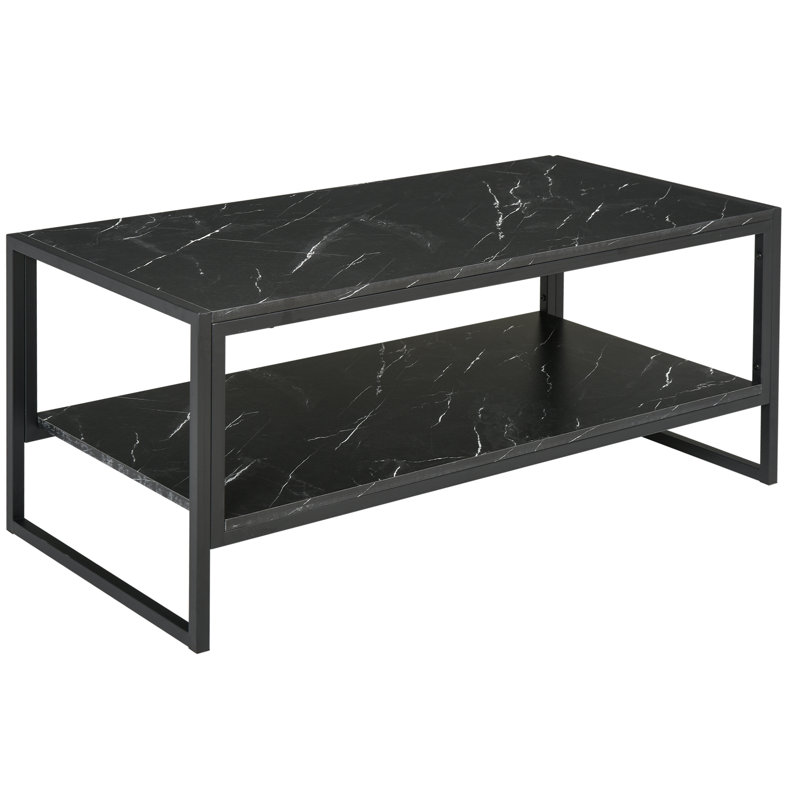 Nahunta Sled Coffee Table with Storage, Black