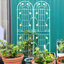 Treillis de jardin en métal 86,7 po x 19,7 po, blanc crème antirouille, pour la gloire du matin, support extérieur pour plantes grimpantes, treillis antirouille simple 86,7 po x 19,7 po, roses, structure de plante, marches