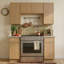 Ensemble d'armoires de cuisine en bois de frêne moderne avec deux armoires de base de 12 po, deux armoires murales de 12 po et une armoire murale de 30 po, conçues pour un four de 30 po, un four à micro-ondes ou un évier, en placage de chêne blanc