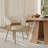 Modern Upholstered Wing Back Side Dining Chair With Solid Wood Legs-1756895100