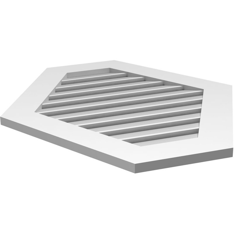 Évent horizontal fonctionnel à pignon en uréthane à surface horizontale Signature, H 34 po x l 30 po x P 1 po
