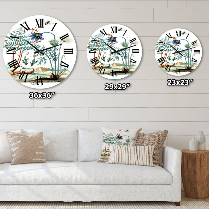 Vintage rétro animaux de campagne - horloge murale de ferme, Moyenne
