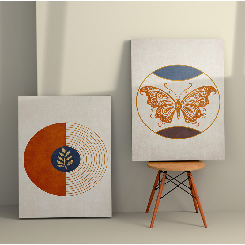 Peinture décorative sur toile (2 pièces), H 27,6 po x l 39,4 po
