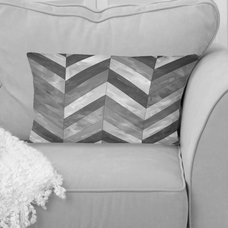 Coussin lombaire à chevrons gris II