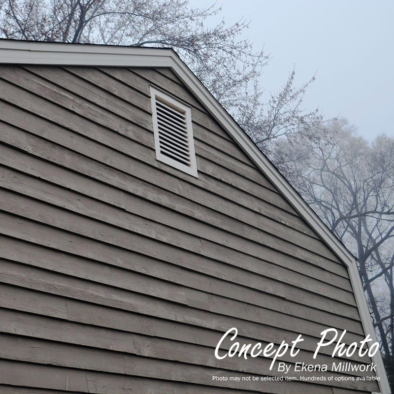 Octagonal Top Surface Mount Functional Standard Frame PVC Gable Vent, 18" H x 20" W