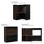 Armoire de rangement extensible 32,5 po à 58,8 po de large et rotative à 90 degrés pour 2 chambres à coucher, salle de bain, noyer noir avec tiroir, buffet de salle de bain, couloir