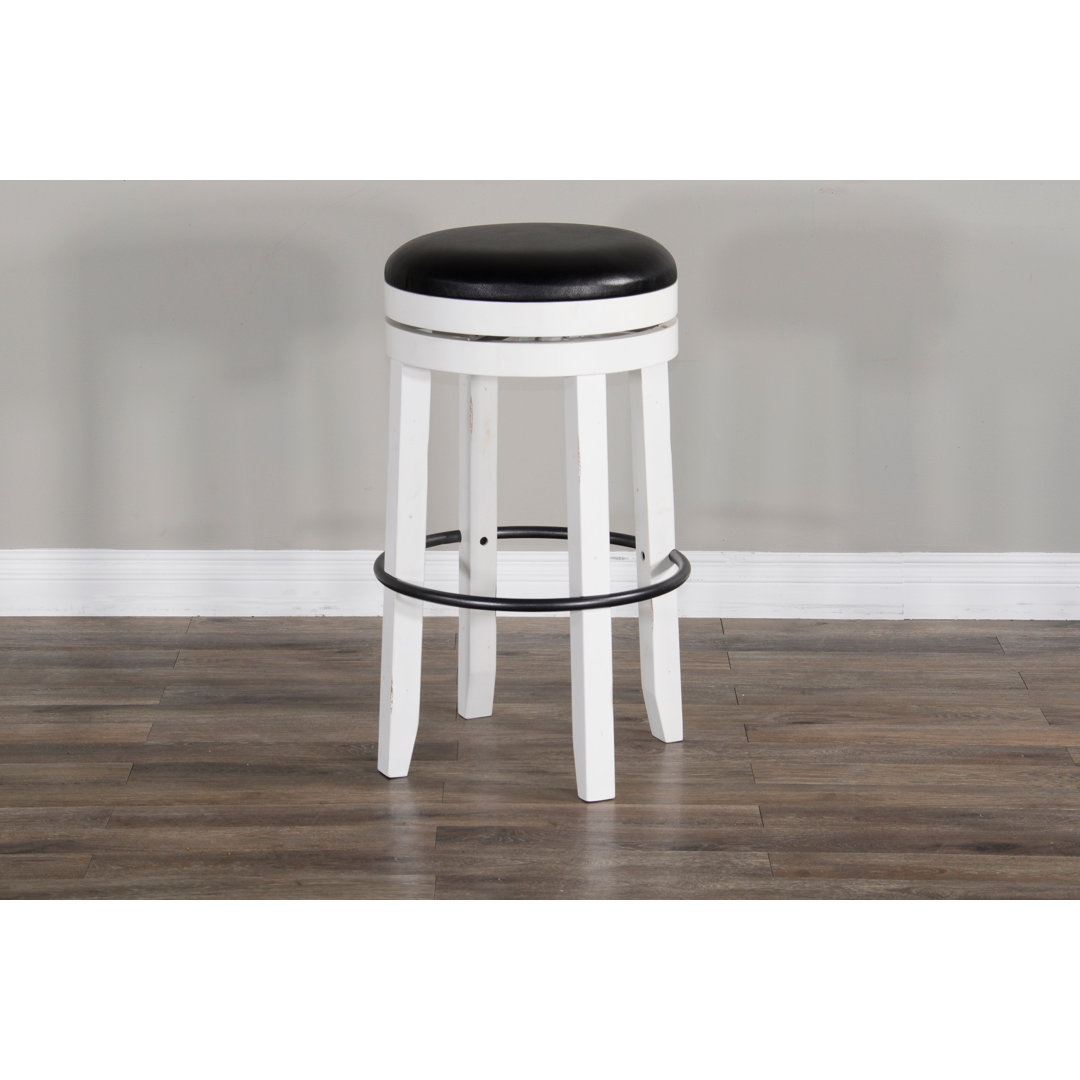 Schneck Swivel Upholstered Counter Stool with Solid Wood Frame (Set of 2) Trent Austin Design®