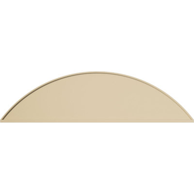 72"W x 19"H x 1-3/4"P Segment Arch Smooth Signature Urethane Pediment, Primed Tan