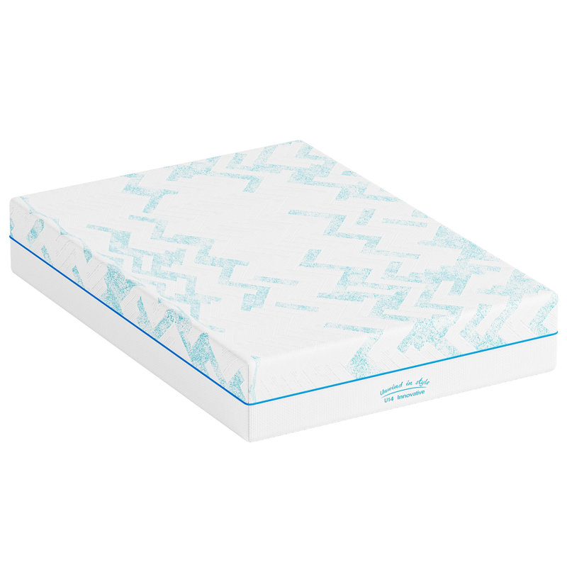 10-inch RV Latex Memory Foam Mattress, short queen size, large format, free of glass fibers, medium hardness texture, breathable memory foam.