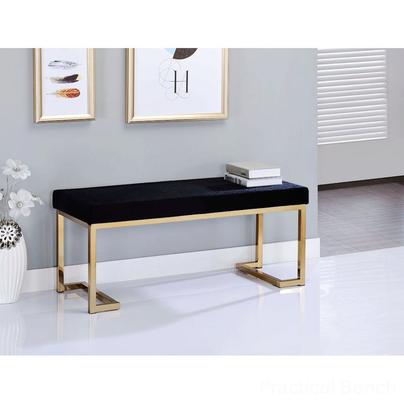 Kelson Polyester Blend Upholstered Bench