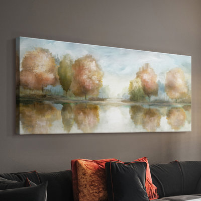 Treeline Sunrise - Toile tendue avec châssis - Prêt à accrocher