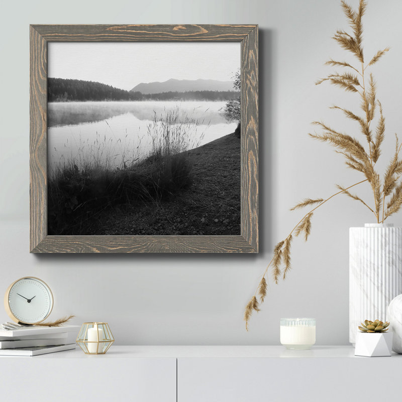 «Garden Play II», peinture sur toile encadrée, Cadre gris, H 17 po x l 17 po x P 1,5 po