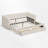 Upholstered Extendable Daybed With Trundle And Drawers-747517455