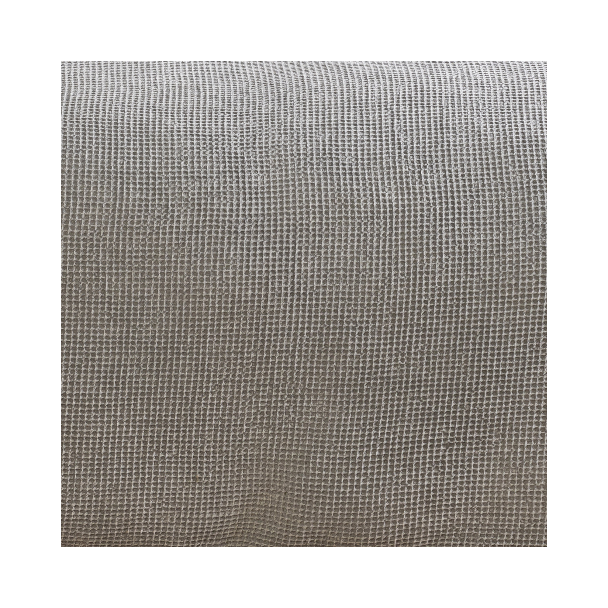 Kappa Cotton Waffle Duvet Cover Set, Queen Duvet Cover + 2 Standard Shams, Light Gray