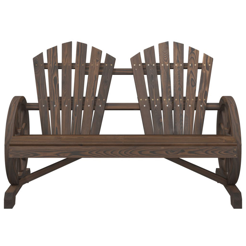 Alfair Solid Wood Outdoor Bench, Dark Brown