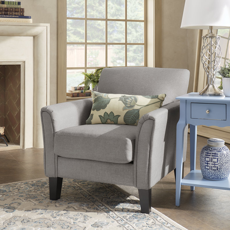 Fauteuil de 33 po de largeur Zaileigh, Lin gris étain
