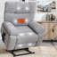 Massage à chaleur double position infinie à moteur jusqu'à 350 lb avec fauteuils inclinables électriques et porte-gobelets cachés-2031681954