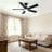 Modern 46" Indoor Matte White Downrod Mount Ceiling Fan with Integrated LED, Remote and  5 Two-Tone Blades-1581397346-1581397345