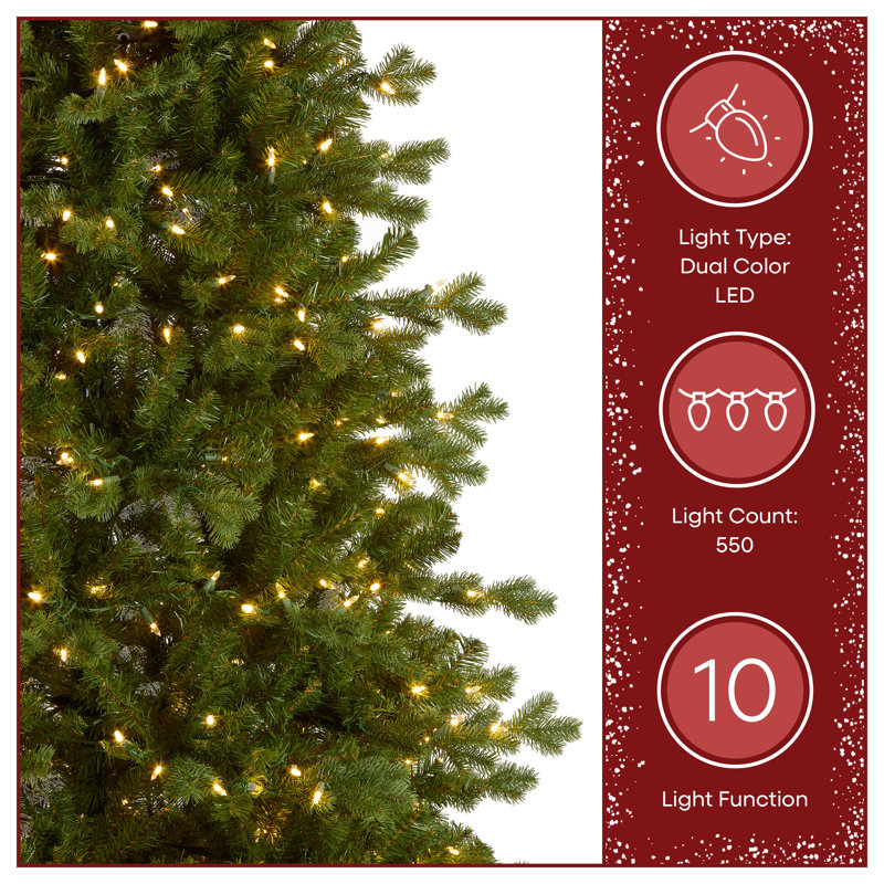 7.5 Ft. Northern Spruce Memory-shape® Tree With Powerconnect(tm) System, Dual Color® Led Lights