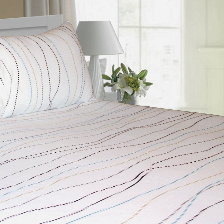 Flannel Polka Dots Sheet Set, Queen Sheet Set with 2 Pillowcases