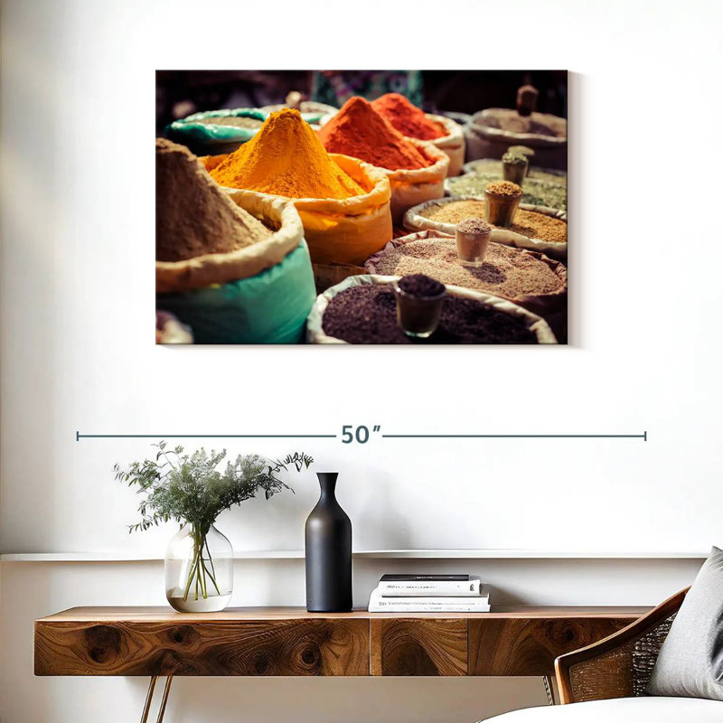 Yarlin Indian Market Spices, 24" H x 36" W
