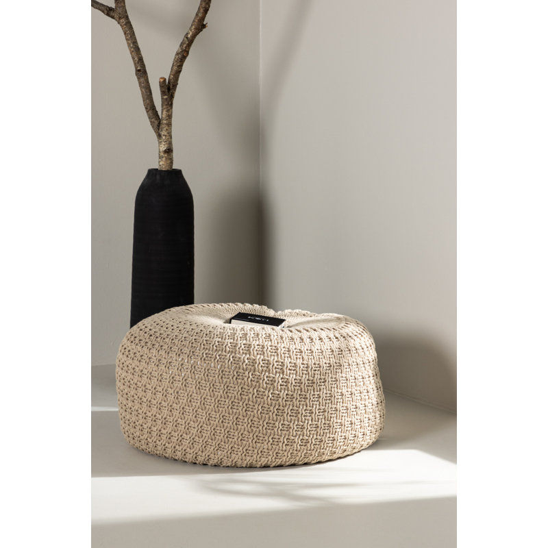 Monquel 196cm Wide Round Pouf Ottoman