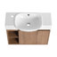 Meuble-lavabo mural 26 po avec lavabo en céramique blanche et porte à fermeture en douceur, emballage KD-123654778