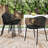 Patio Dining Chairs Stackable Chairs With Breathable Design Modern Simple Art Style (Set Of 2),Metal Legs+Plastic Backrest-1688017160