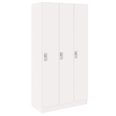 Armoire de vestibule triple à trois compartiments avec porte
