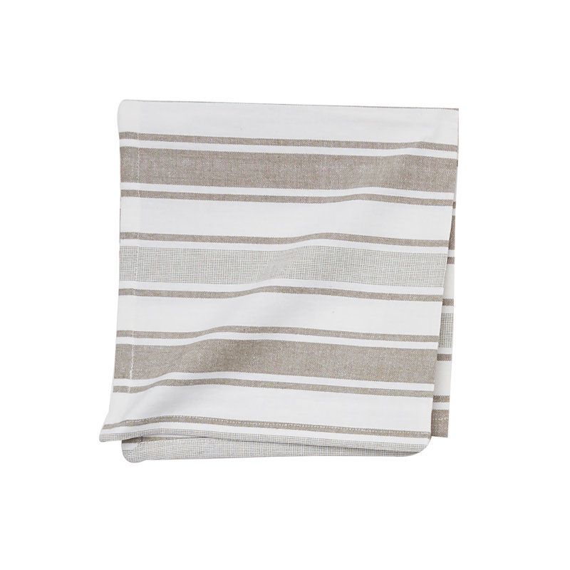 Jacklyne Chandler Stripe Adriatic Cotton Napkin, Clay