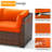 2-Person Outdoor Seating Group With Cushions-1449946855