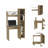 Versalles Writintg Desk, Two Superior Shelves, Five Cubbies-1356332288