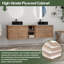 Meuble-lavabo double 72 po avec lavabo en céramique