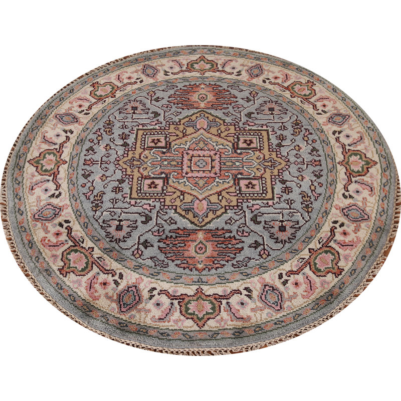 Tapis rond traditionnel indien 5 x 5