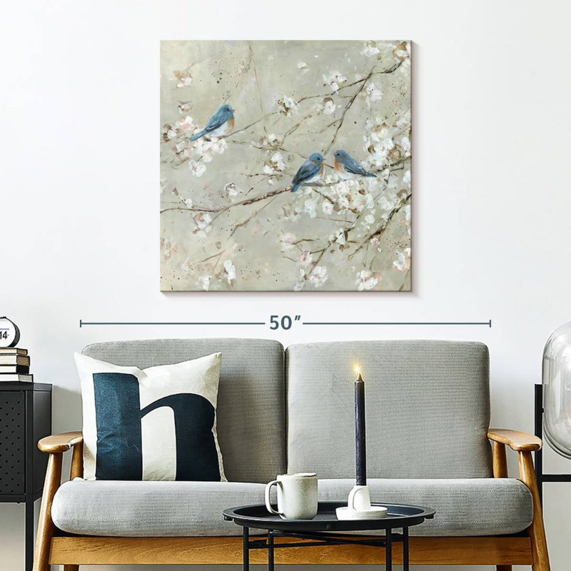 Mélodie de l'oiseau bleu Brampt, H 30 po x l 30 po