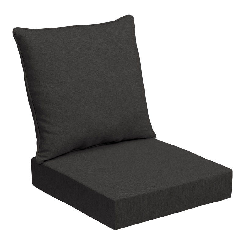 Arden Selections Oceantex Outdoor Lounge Chair 6" Cushion, Black