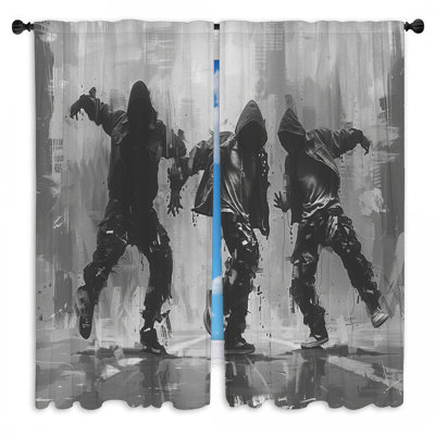 Paire de rideaux obscurcissant en polyester Nevai