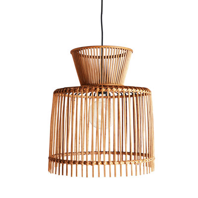 Harveysburg 1 - Light Brown Drum Pendant