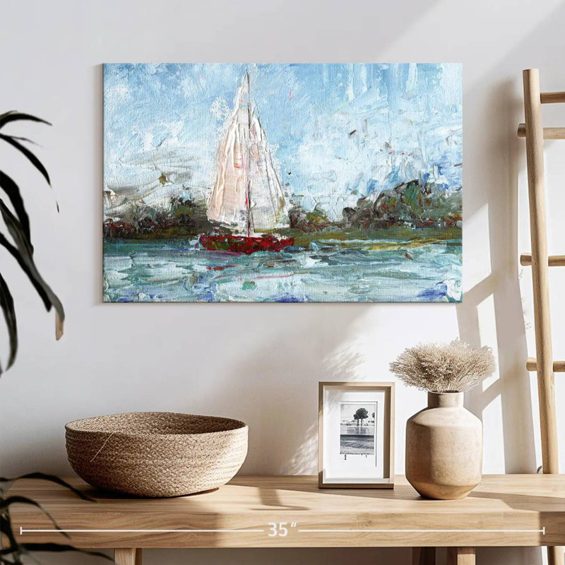 Mehar Here We Go A Sailing, 16" H x 24" W