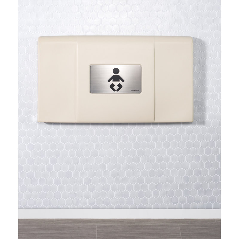 Foundations Horizontal Changing Station with Safety Straps, Cream