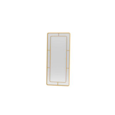 Modern Cheval Mirror, Gold Color, 31.5 x 70.9 inches | 100% Metal Construction, Wall-Mountable Design | Glamorous Geometric Style for Elegant Bedrooms & Dressing Areas, Perfect for Space-Saving and Style
