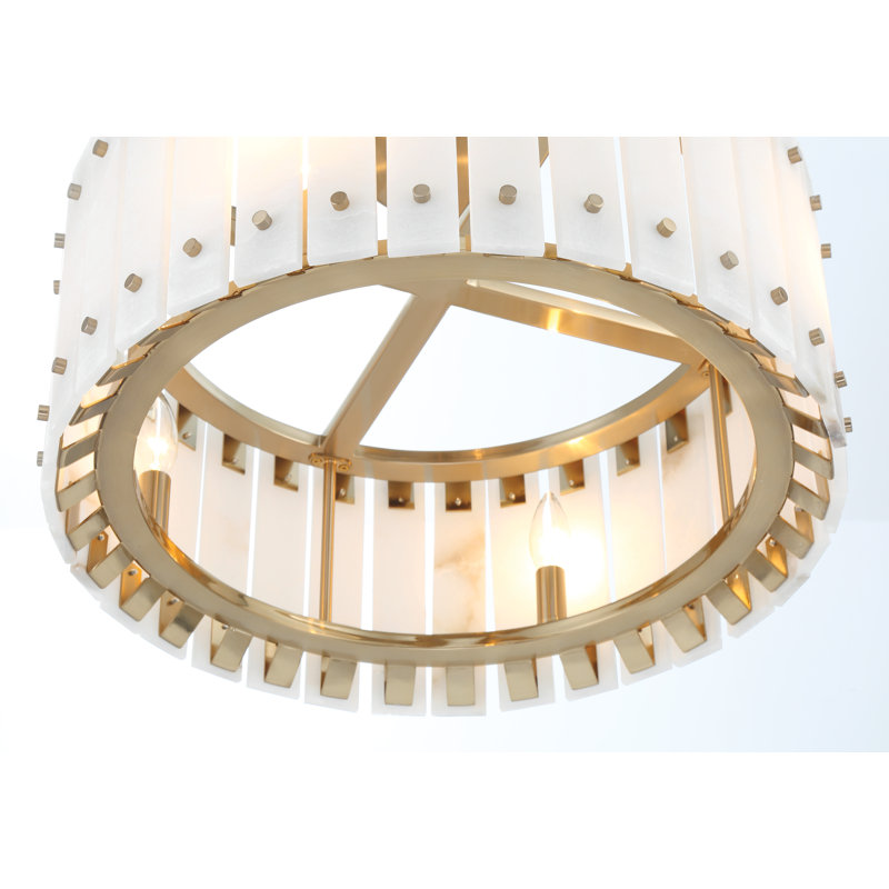 Metropolitan 4 Light Semi Flush In Celeste Brass Finish